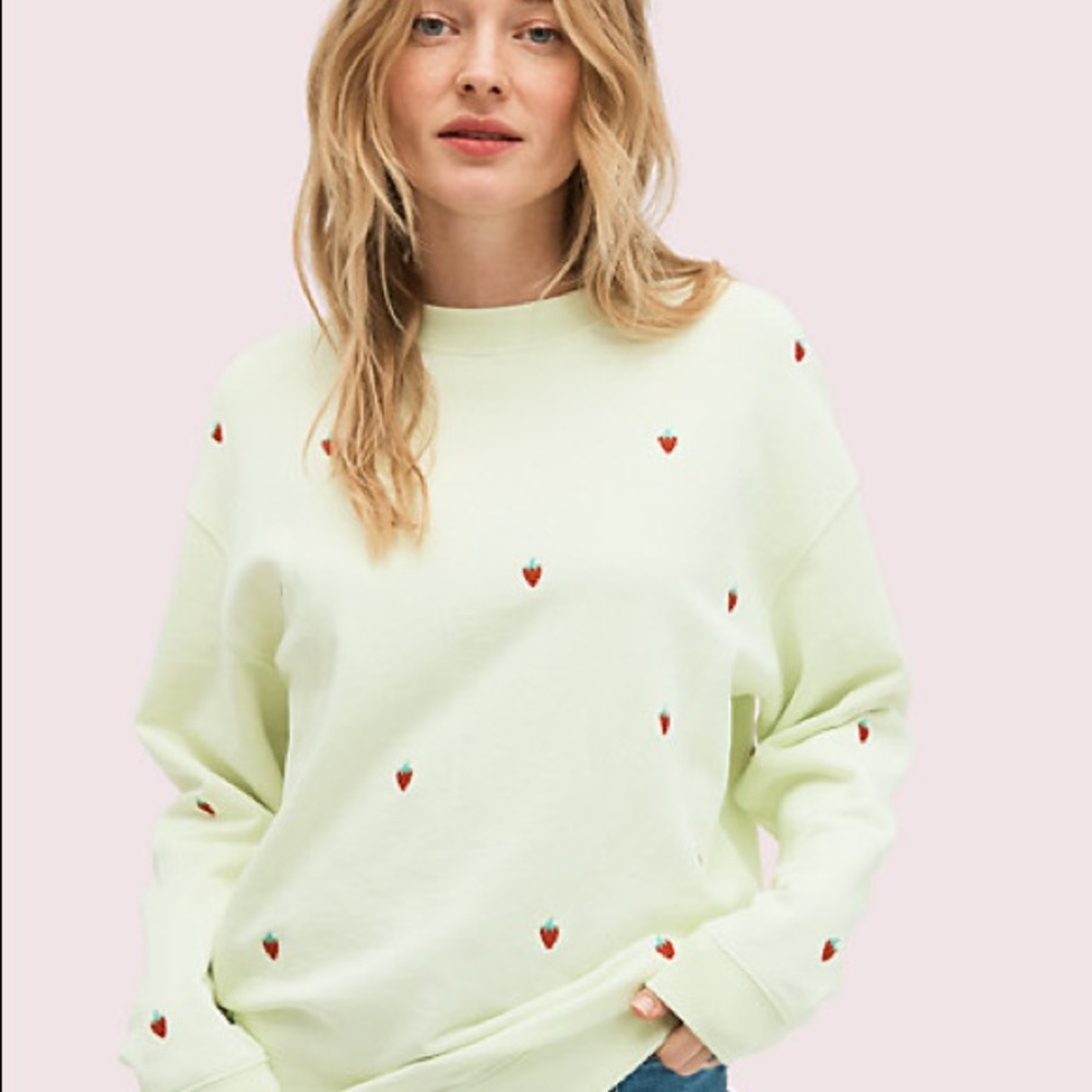 kate spade embroidered berry sweatshirt